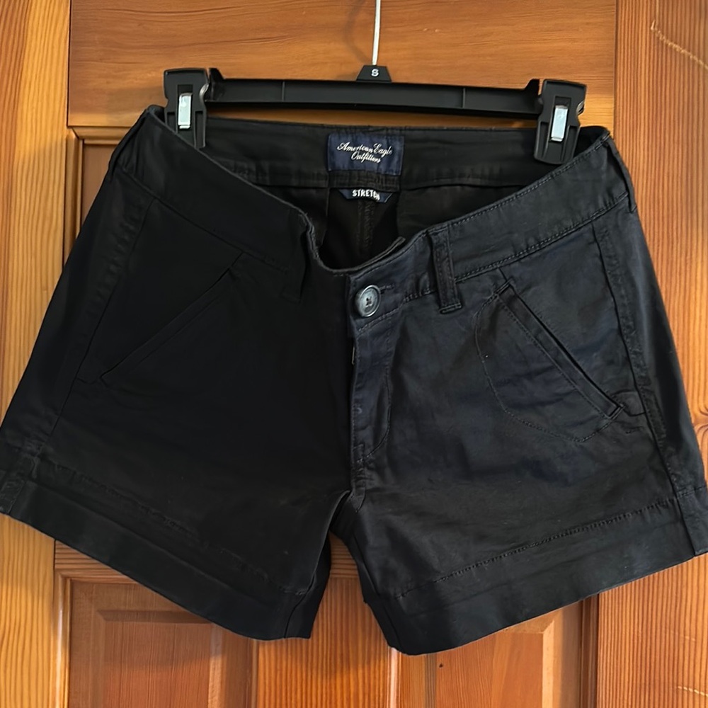 American Eagle Outfitters Black Bermuda Shorts Casual Style